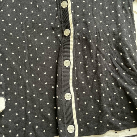 Liz Claiborne Black/White Polka Dot Cardigan - Picture 5 of 8